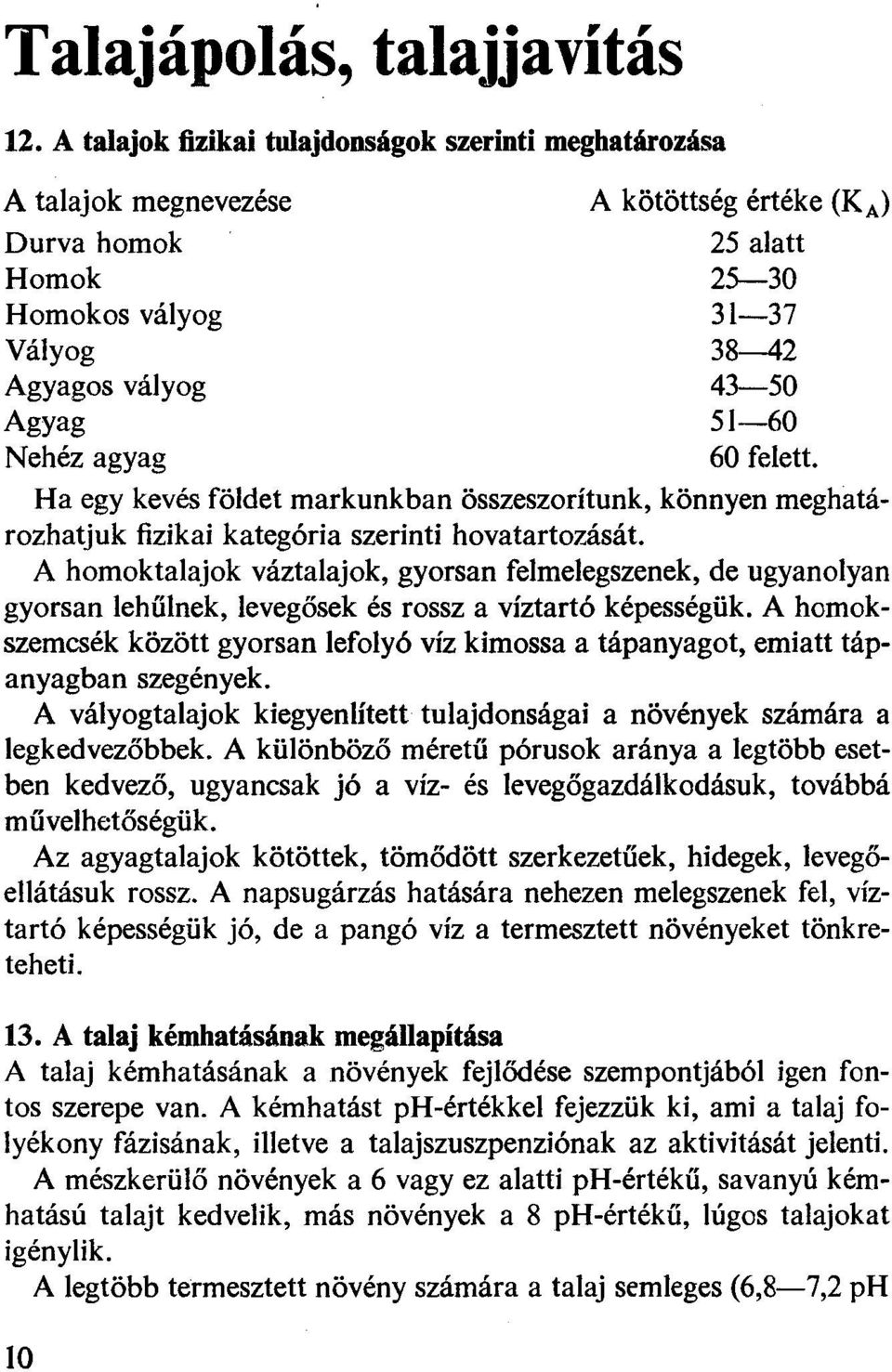 38-42 43-50 51-60 60 felett. Ha egy kevés földet markunkban összeszorítunk, könnyen meghatározhatjuk fizikai kategória szerinti hovatartozását.