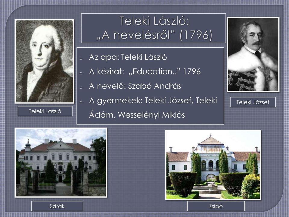András A gyermekek: Teleki József, Teleki