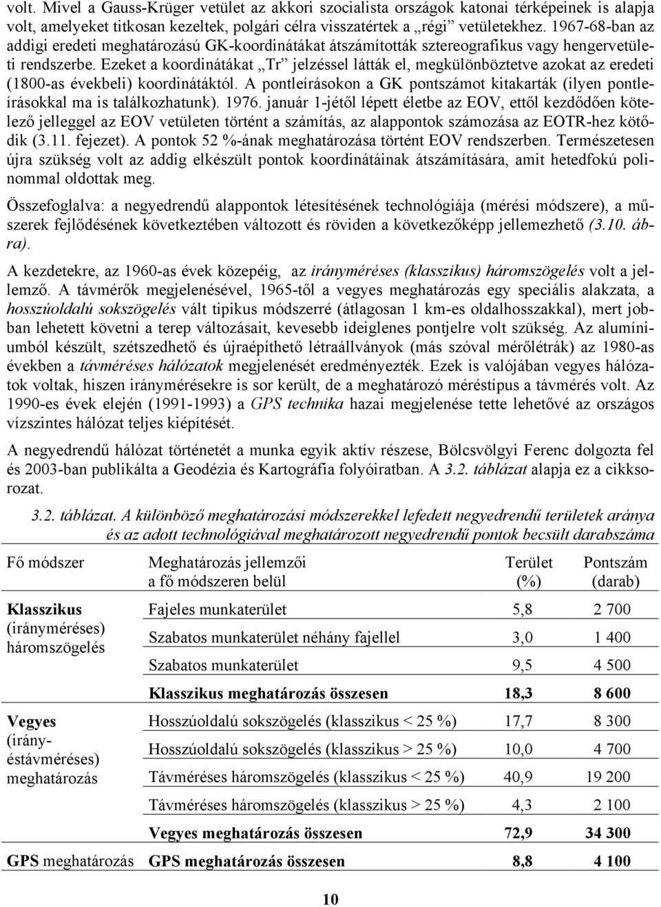 Ezeket a koordnátákat Tr jelzéssel látták el, megkülönböztetve azokat az eredet (1800-as évekbel) koordnátáktól. A pontleírásokon a GK pontszámot ktakarták (lyen pontleírásokkal ma s találkozhatunk).