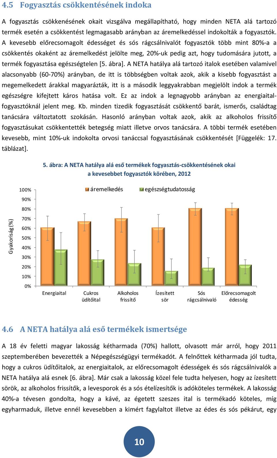 A kevesebb előrecsomagolt édességet és sós rágcsálnivalót fogyasztók több mint 80% a a csökkentés okaként az áremelkedést jelölte meg, 20% uk pedig azt, hogy tudomására jutott, a termék fogyasztása