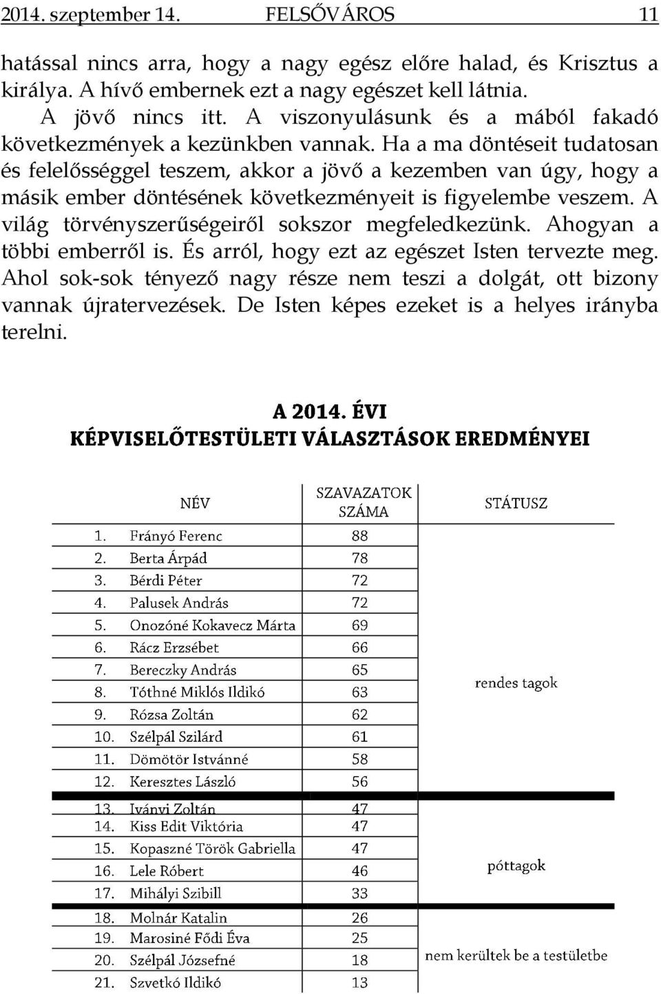 Ha a ma döntéseit tudatosan és felelősséggel teszem, akkor a jövő a kezemben van úgy, hogy a másik ember döntésének következményeit is figyelembe veszem.