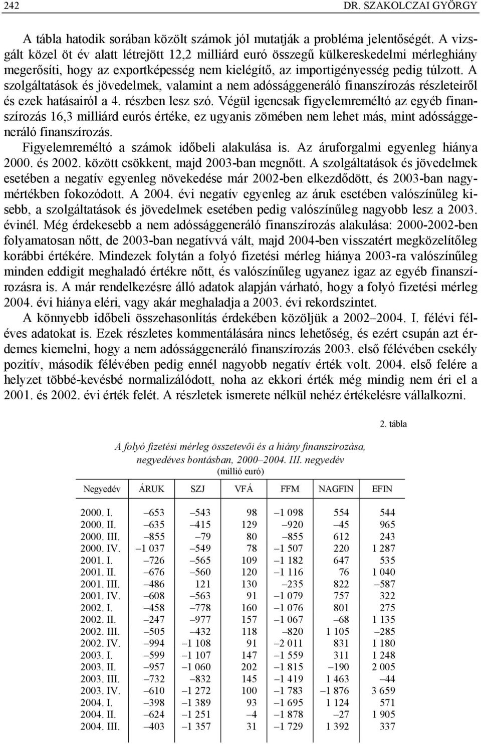 A szolgáltatások és jövedelmek, valamint a nem adóssággeneráló finanszírozás részleteiről és ezek hatásairól a 4. részben lesz szó.