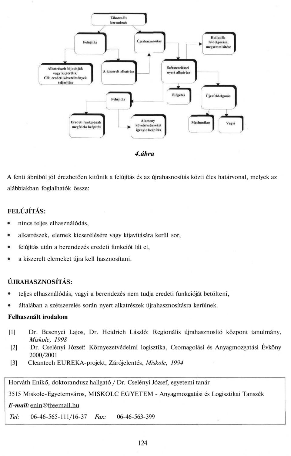 ÚJRAHASZNOSÍTÁS: teljes elhasználódás, vagyi a berendezés nem tudja eredeti funkcióját betölteni, általában a szétszerelés során nyert alkatrészek újrahasznosításra kerülnek.