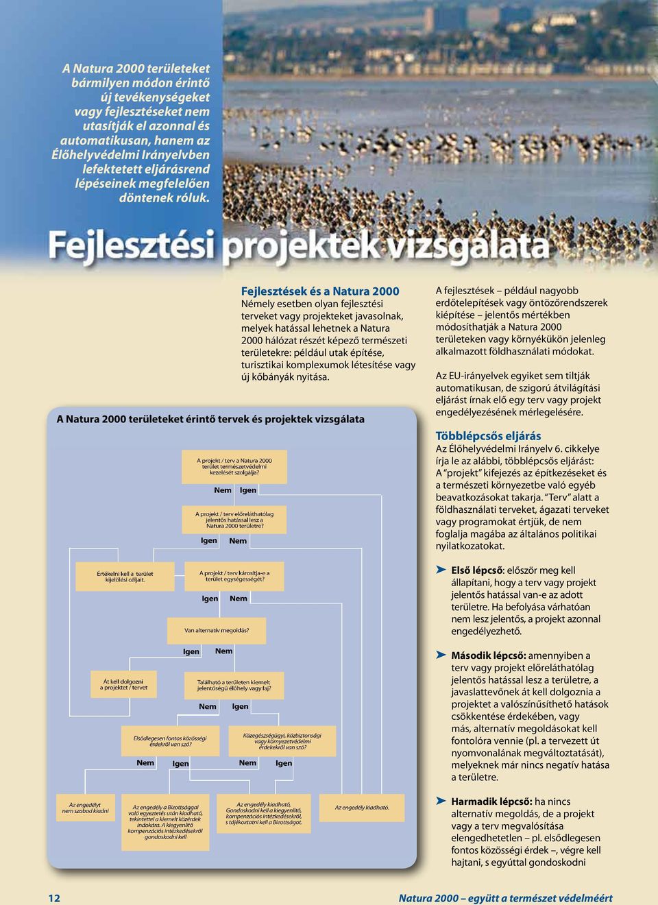 Fejlesztések és a Natura 2000 Némely esetben olyan fejlesztési terveket vagy projekteket javasolnak, melyek hatással lehetnek a Natura 2000 hálózat részét képező természeti területekre: például utak