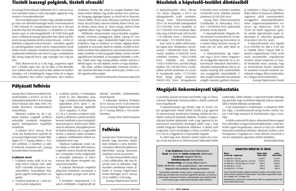 hozzájárulásával részt vett a Nemzeti Kulturális Alap által kiírt pályázaton, s a felújításhoz 2,5 millió forintot nyert.