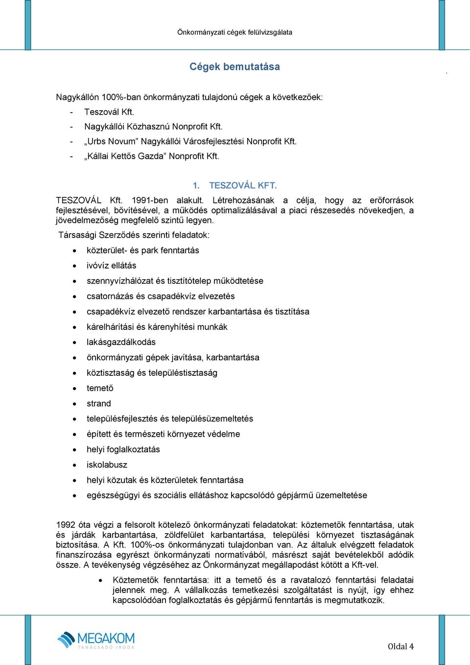 Létrehozásának a célja, hogy az erőforrások fejlesztésével, bővítésével, a működés optimalizálásával a piaci részesedés növekedjen, a jövedelmezőség megfelelő szintű legyen.