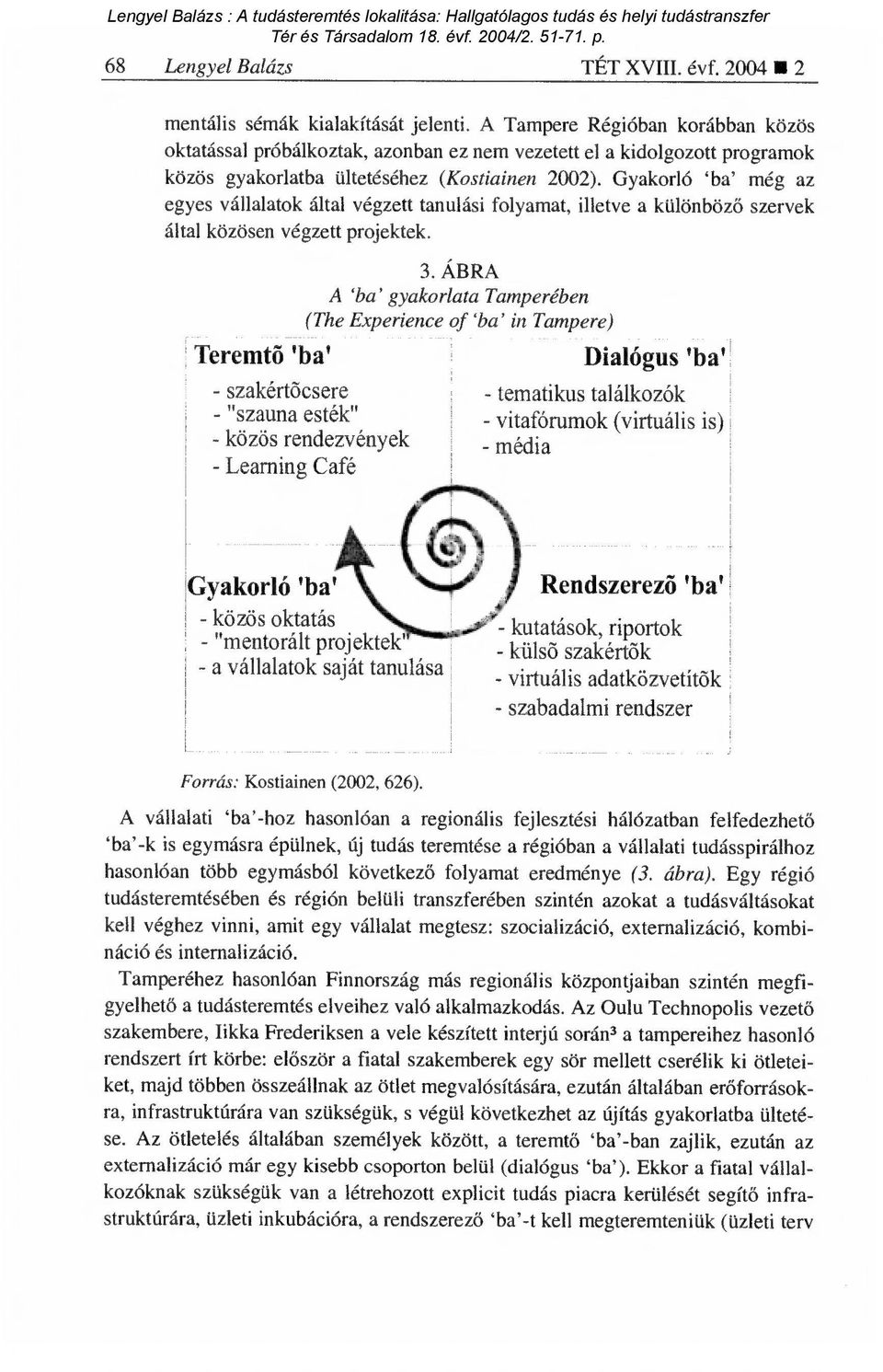 Gyakorló `ba' még az egyes vállalatok által végzett tanulási folyamat, illetve a különböz ő szervek által közösen végzett projektek. 3.