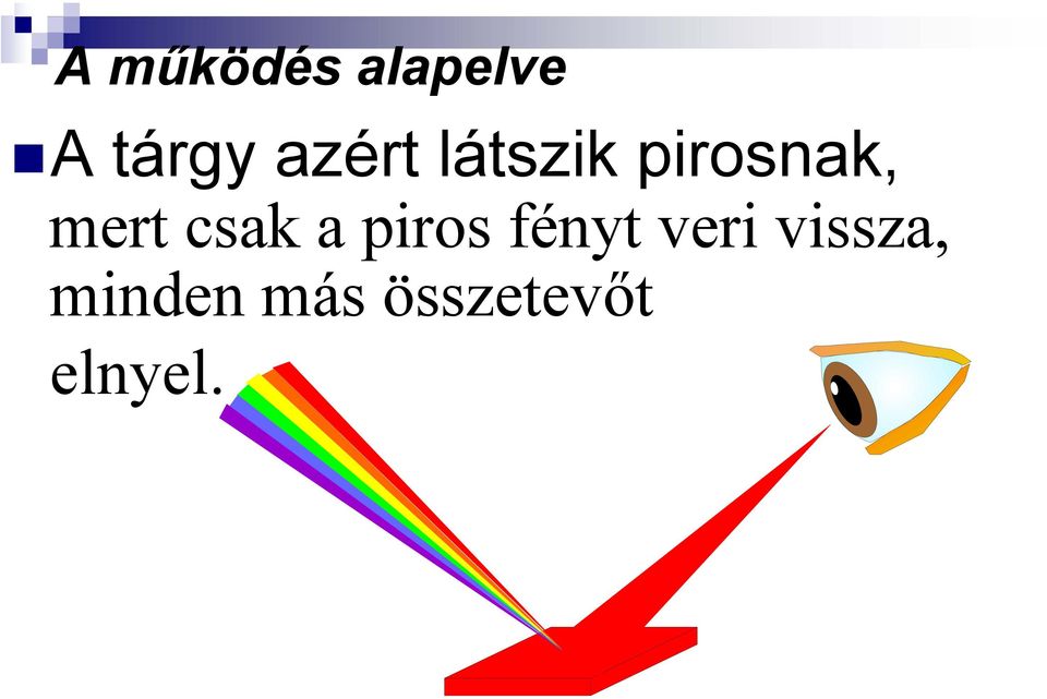 csak a piros fényt veri