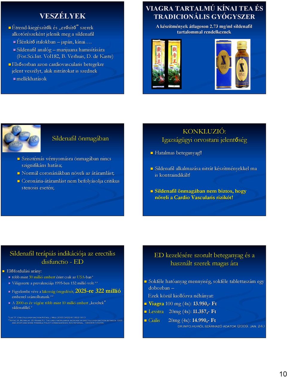 Sildenafil analóg marijuana hamisítására (For.Sci.Int. Vol182, B. Verhuis, D.