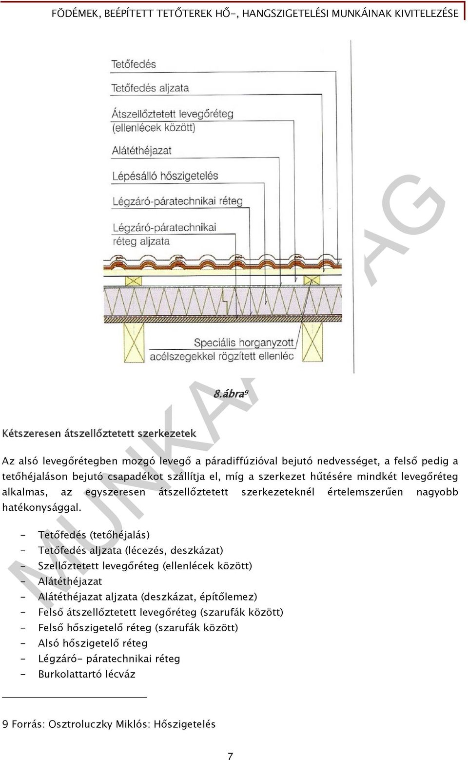 levegőréteg alkalmas, az egyszeresen átszellőztetett szerkezeteknél értelemszerűen nagyobb hatékonysággal.