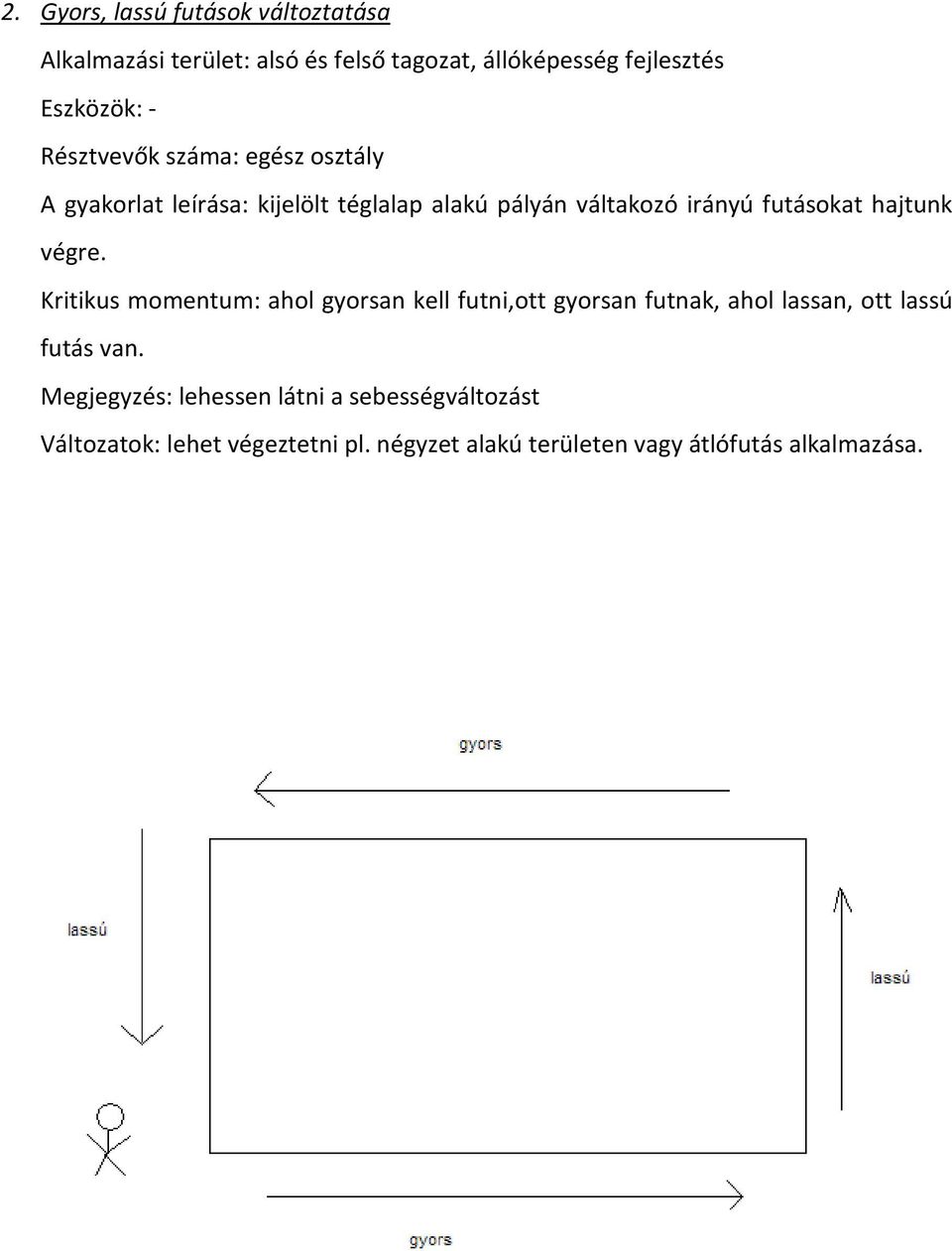 Kritikus momentum: ahol gyorsan kell futni,ott gyorsan futnak, ahol lassan, ott lassú futás van.