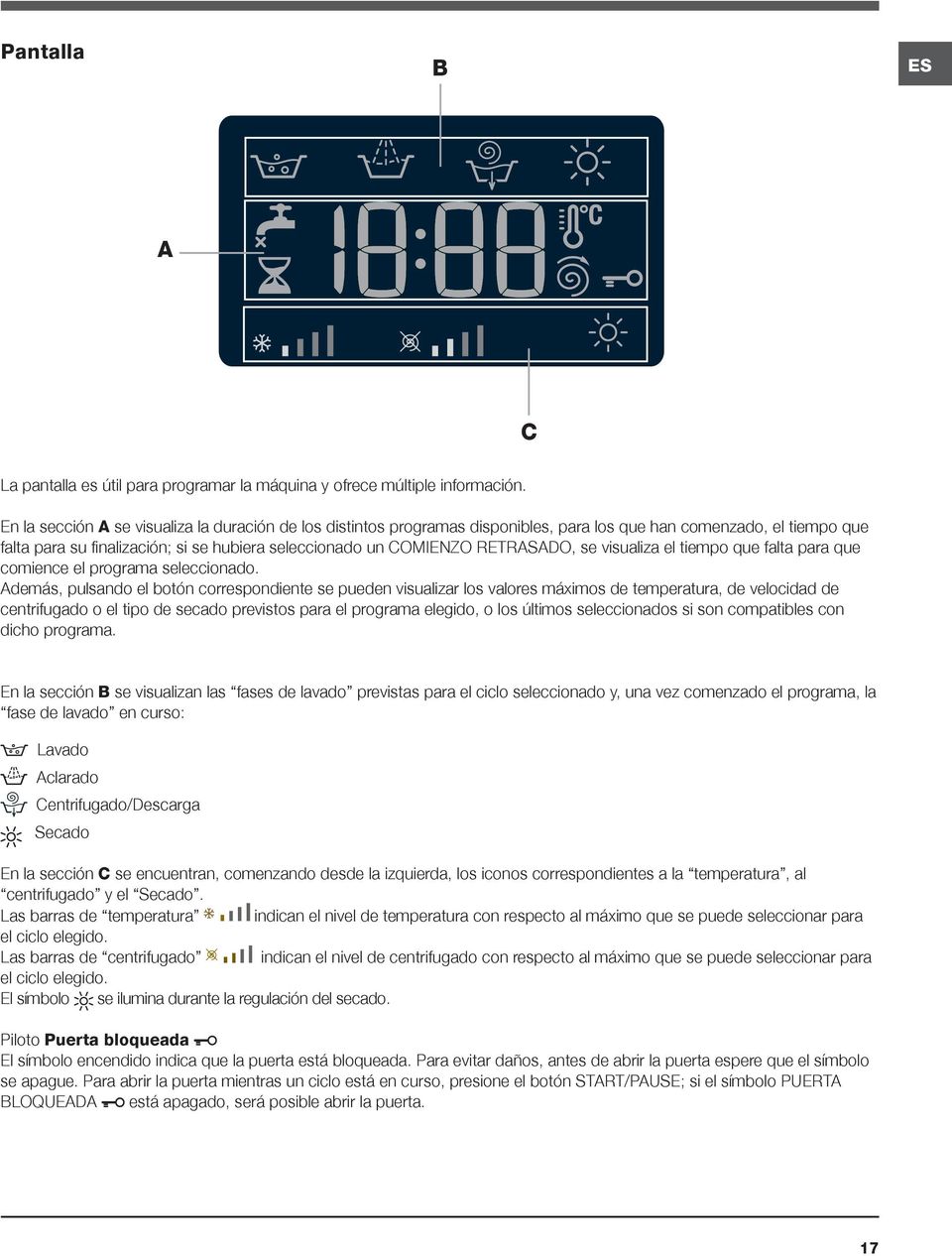 RETRASADO, se visualiza el tiempo que falta para que comience el programa seleccionado.