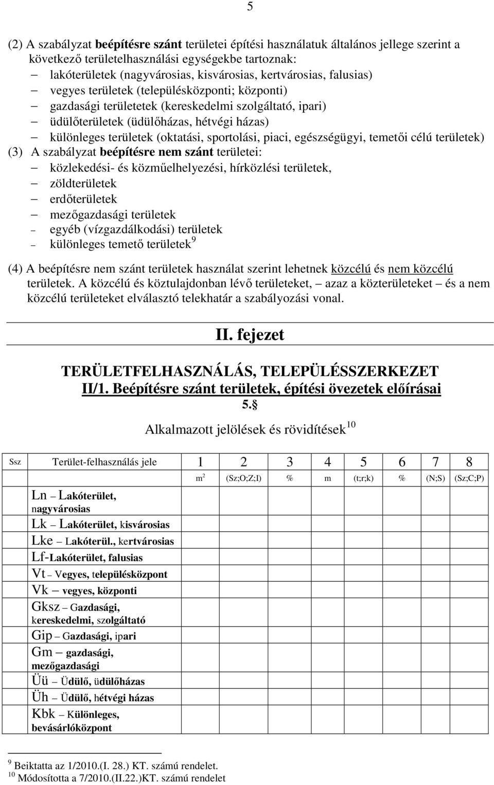 (oktatási, sportolási, piaci, egészségügyi, temetői célú területek) (3) A szabályzat beépítésre nem szánt területei: közlekedési- és közműelhelyezési, hírközlési területek, zöldterületek