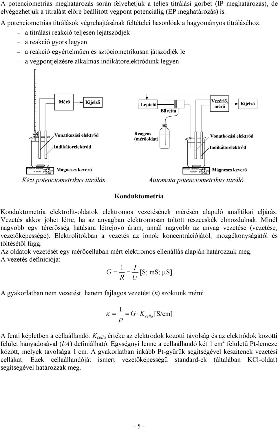 sztöciometrikusan játszódjék le a végpontjelzésre alkalmas indikátorelektródunk legyen Mérő Kijelző Léptető Büretta Vezérlő, mérő Kijelző Vonatkozási elektród Indikátorelektród Reagens (mérőoldat)