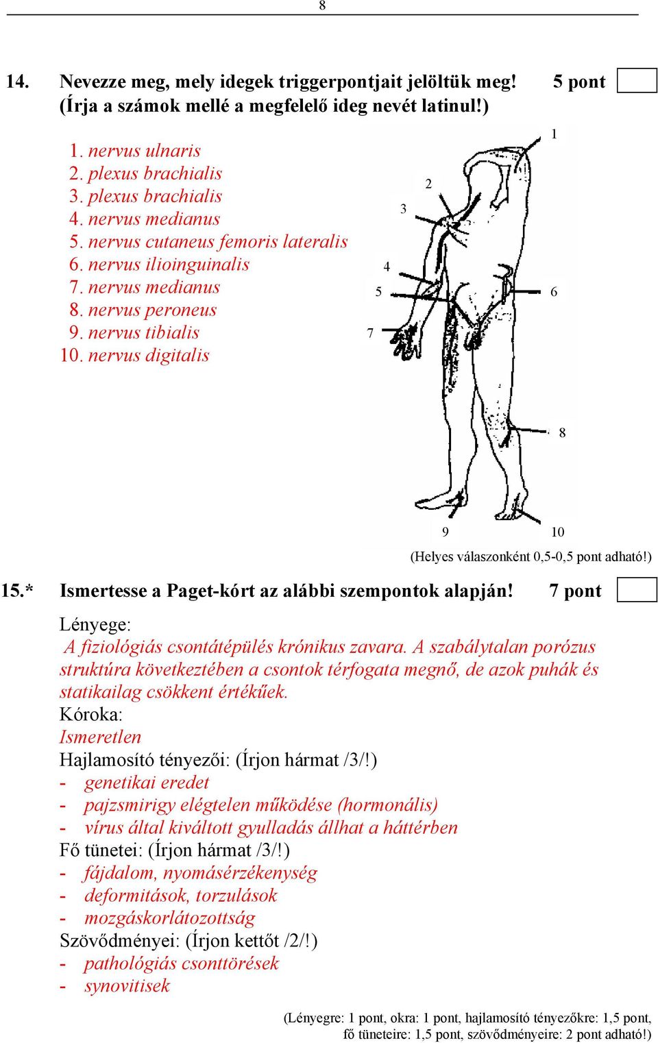 * Ismertesse a Paget-kórt az alábbi szempontok alapján! 7 pont Lényege: A fiziológiás csontátépülés krónikus zavara.