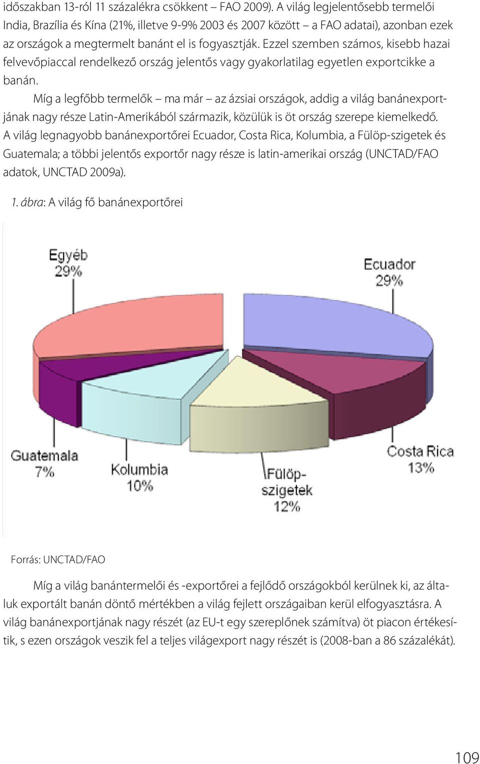 Ezzel szemben számos, kisebb hazai felvevőpiaccal rendelkező ország jelentős vagy gyakorlatilag egyetlen exportcikke a banán.