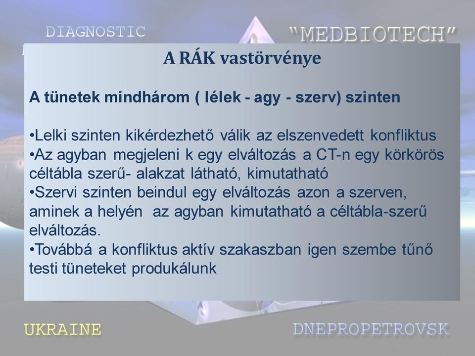 kimutatható Szervi szinten beindul egy elváltozás azon a szerven, aminek a helyén az agyban kimutatható