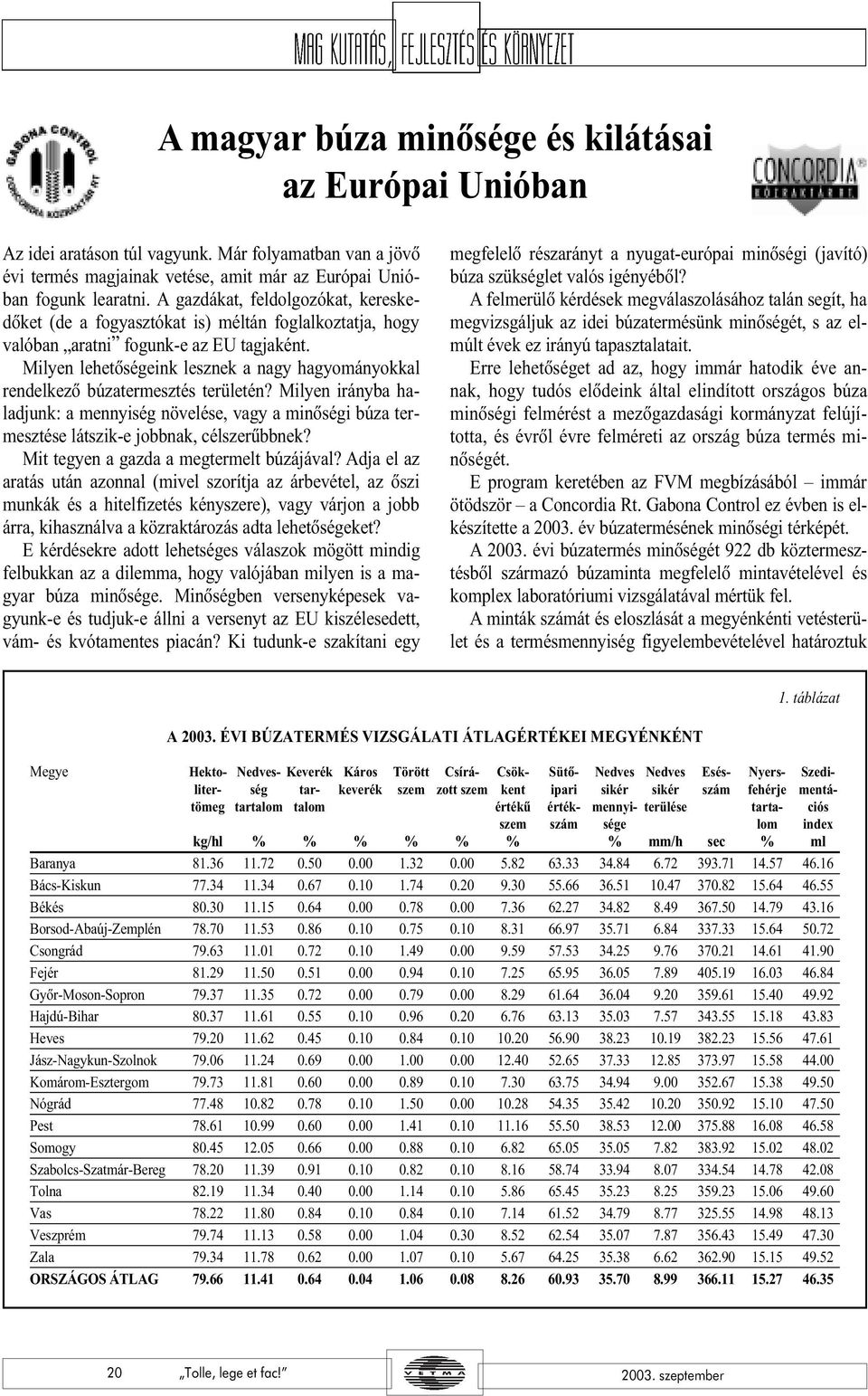 Milyen lehetõségeink lesznek a nagy hagyományokkal rendelkezõ búzatermesztés területén?