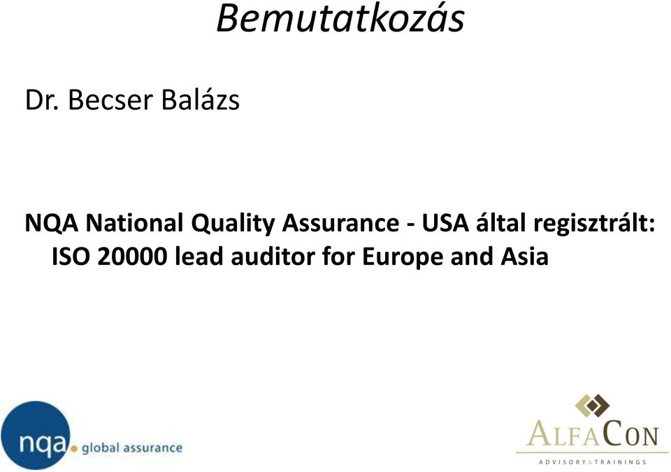 Quality Assurance - USA által