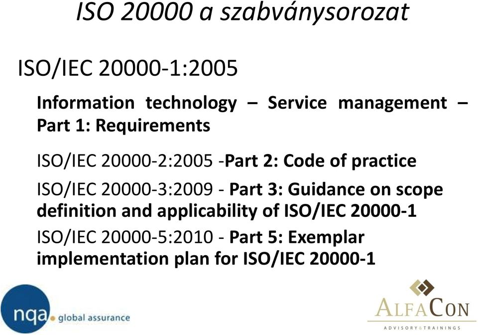 ISO/IEC 20000-3:2009 - Part 3: Guidance on scope definition and applicability of