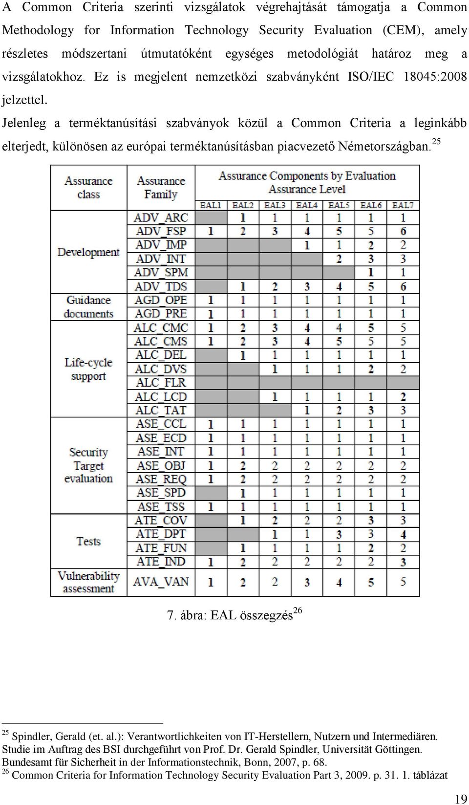 Jelenleg a terméktanúsítási szabványok közül a Common Criteria a leginkább elterjedt, különösen az európai terméktanúsításban piacvezető Németországban. 25 7.