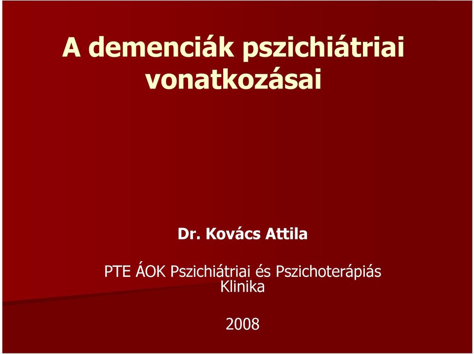 Kovács Attila PTE ÁOK