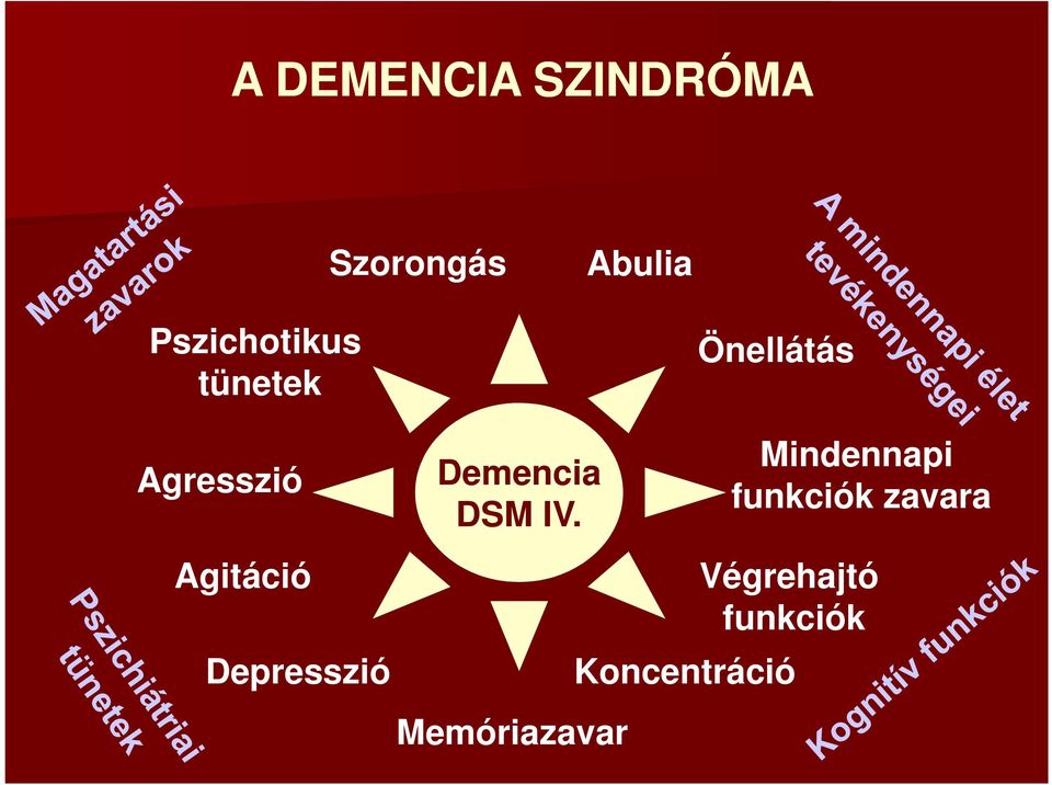 Agitáció Depresszió Demencia DSM IV.