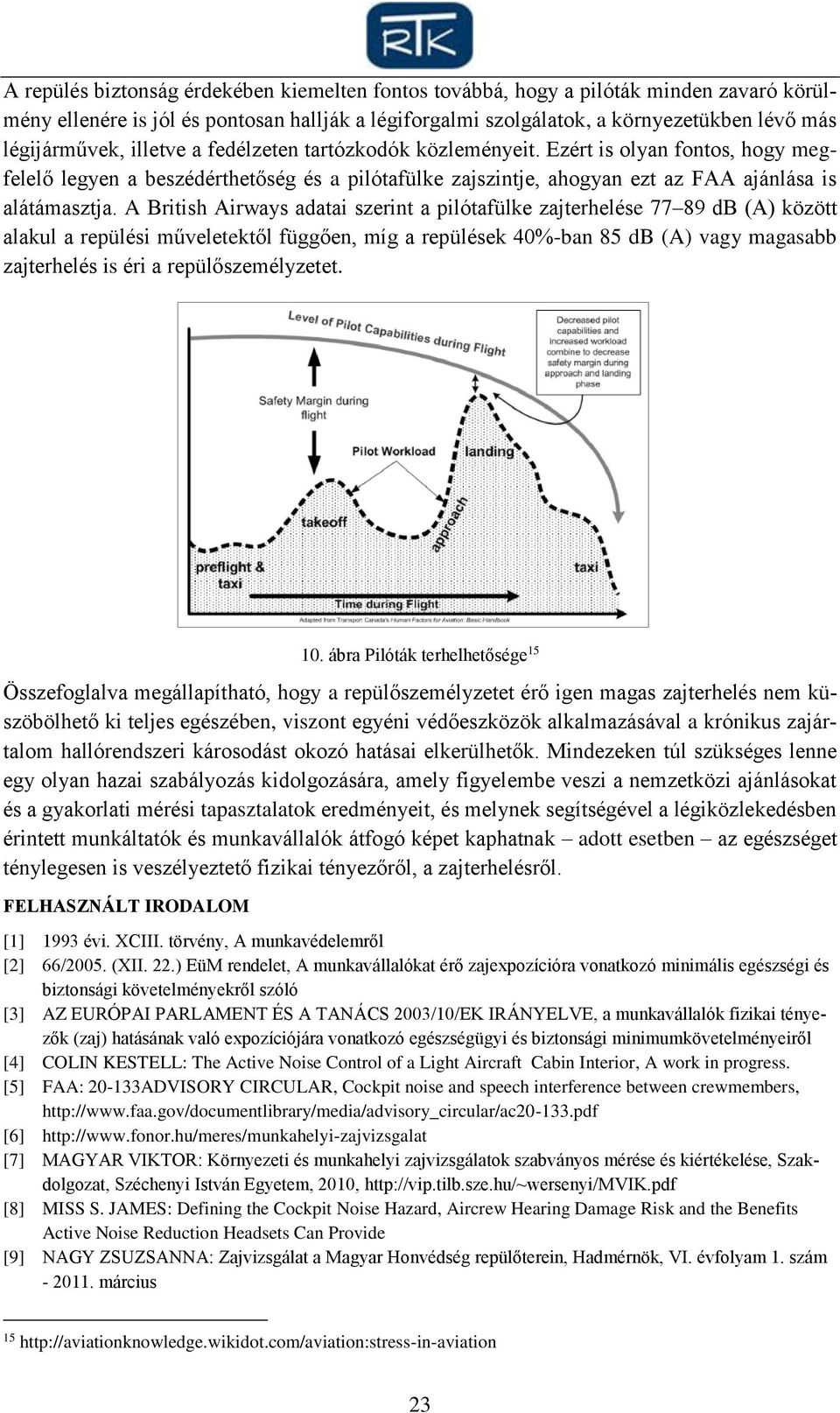A British Airways adatai szerint a pilótafülke zajterhelése 77 89 db (A) között alakul a repülési műveletektől függően, míg a repülések 40%-ban 85 db (A) vagy magasabb zajterhelés is éri a
