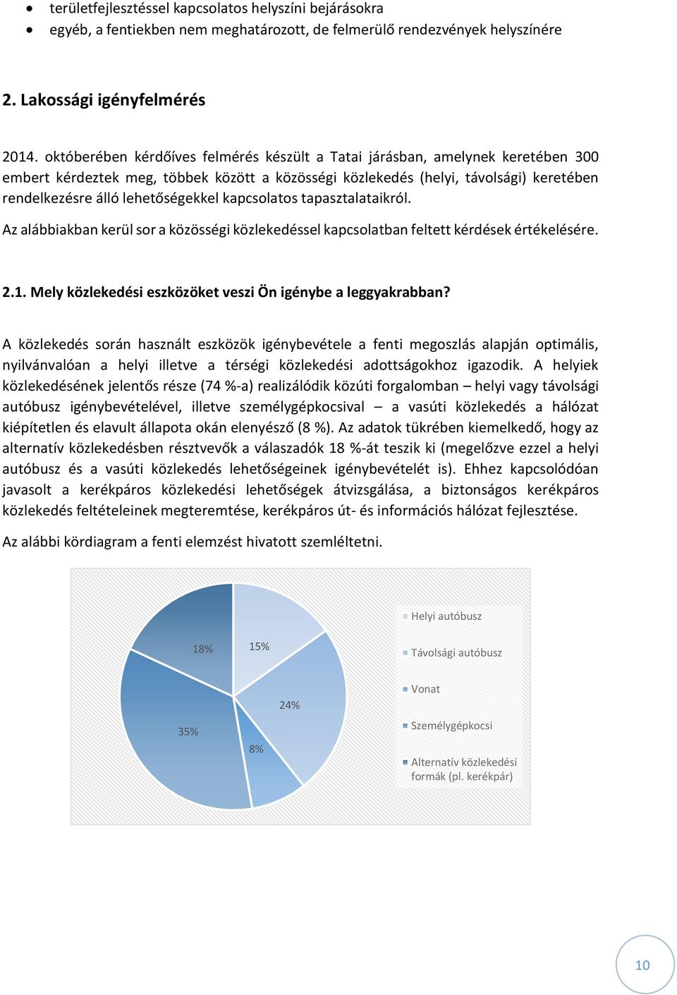 lehetőségekkel kapcsolatos tapasztalataikról. Az alábbiakban kerül sor a közösségi közlekedéssel kapcsolatban feltett kérdések értékelésére. 2.1.