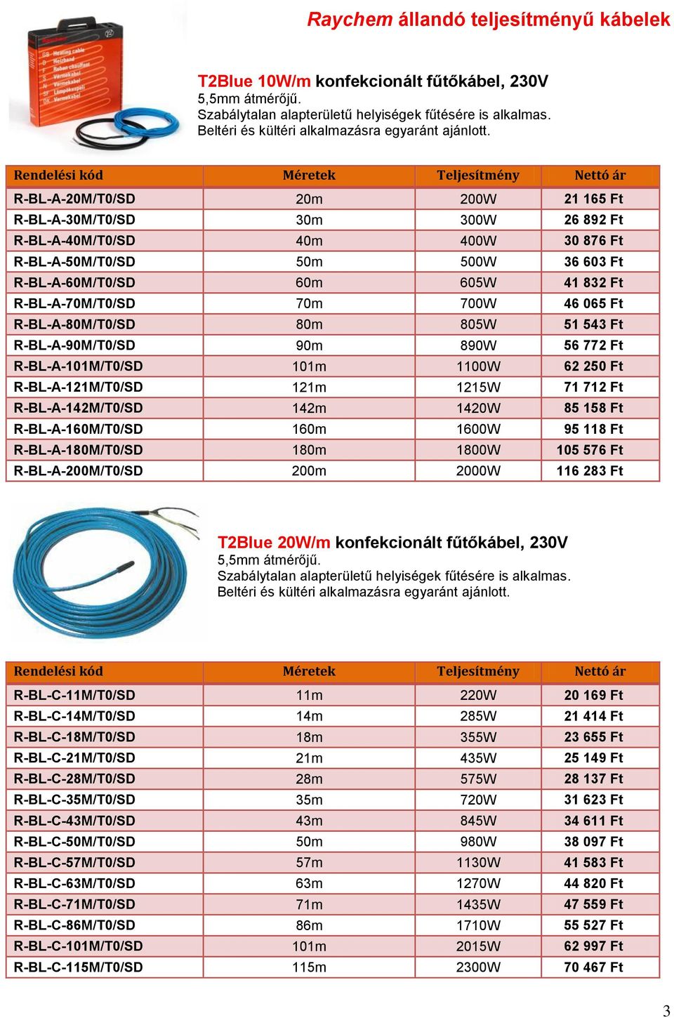 R-BL-A-20M/T0/SD 20m 200W 21 165 Ft R-BL-A-30M/T0/SD 30m 300W 26 892 Ft R-BL-A-40M/T0/SD 40m 400W 30 876 Ft R-BL-A-50M/T0/SD 50m 500W 36 603 Ft R-BL-A-60M/T0/SD 60m 605W 41 832 Ft R-BL-A-70M/T0/SD