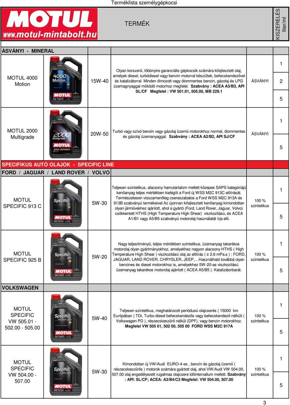 ÁSVÁNYI 000 Multigrade 0W-0 Turbó vagy szívó benzin vagy gázolaj üzem motorokhoz normal, ólommentes és gázolaj üzemanyaggal.