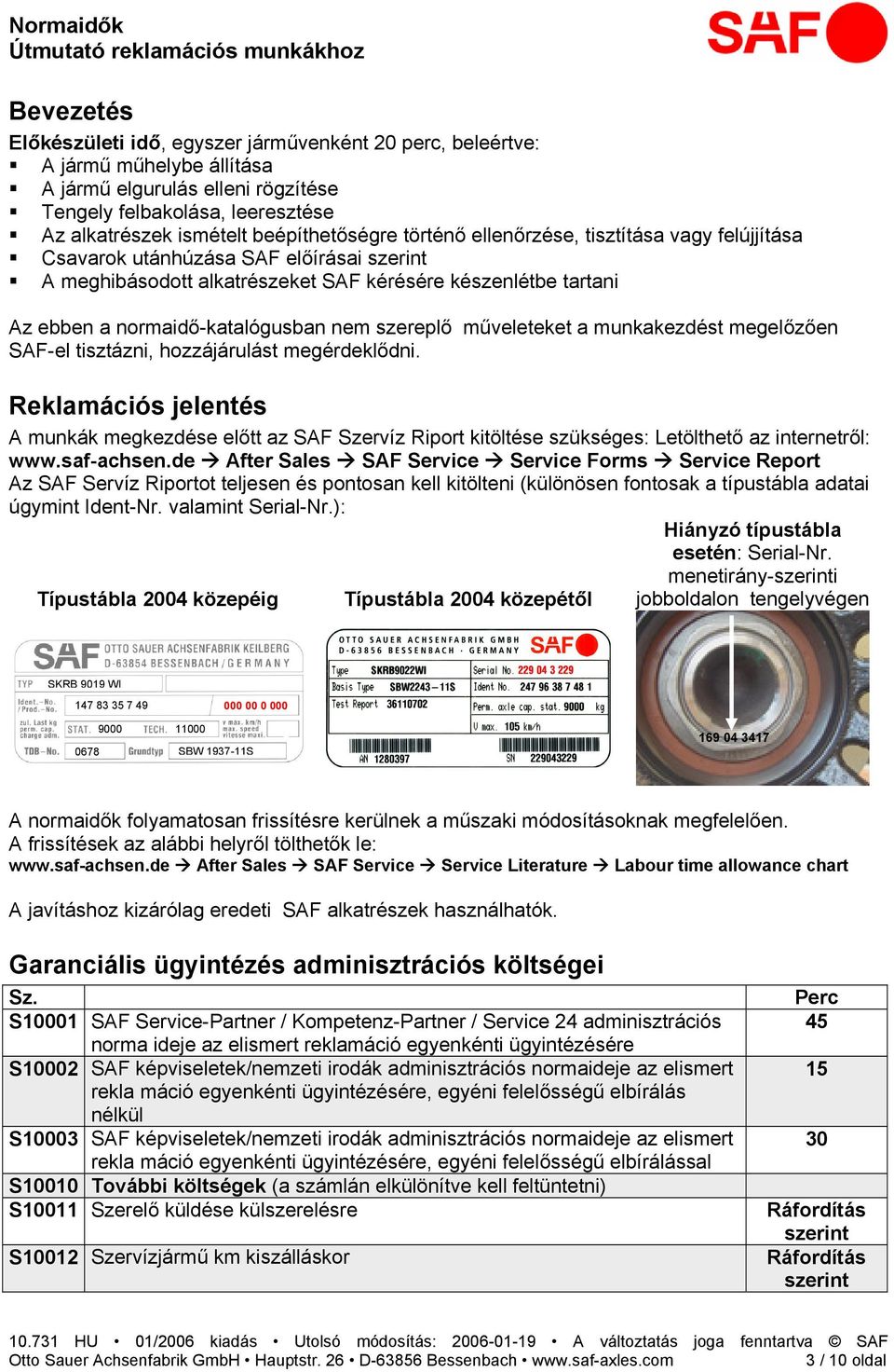 műveleteket a munkakezdést megelőzően SAF-el tisztázni, hozzájárulást megérdeklődni.