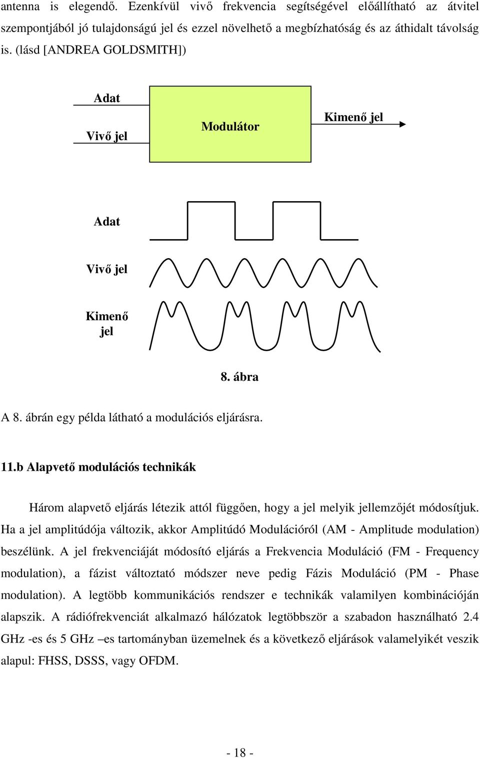 b Alapvetı modulációs technikák Három alapvetı eljárás létezik attól függıen, hogy a jel melyik jellemzıjét módosítjuk.