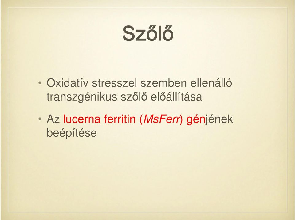 transzgénikus szőlő