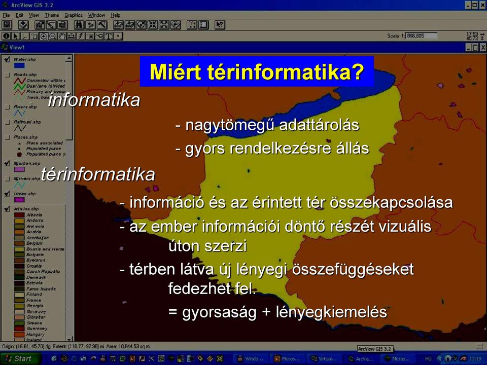 érintett tér összekapcsolása - az ember információi döntő részét vizuális