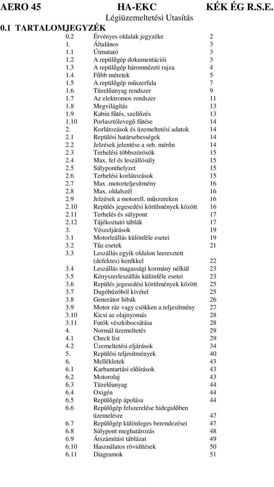 1 Repülési határsebességek 14 2.2 Jelzések jelentése a seb. mérőn 14 2.3 Terhelési többszörösök 15 2.4 Max. fel és leszállósúly 15 2.5 Súlyponthelyzet 15 2.6 Terhelési korlátozások 15 2.7 Max.