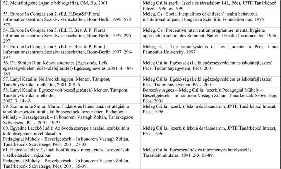 1995 579. 54. Europe In Comparison 3. (Ed. H. Best & P. Flora) Informationszentrum Sozialwissenschaften, Bonn-Berlin 1997. 296-297. 55. Europe In Comparison 3. (Ed. H. Best & P. Flora) Informationszentrum Sozialwissenschaften, Bonn-Berlin 1997. 296-297. 56.