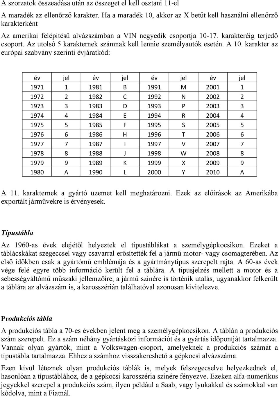 Az utolsó 5 karakternek számnak kell lennie személyautók esetén. A 10.