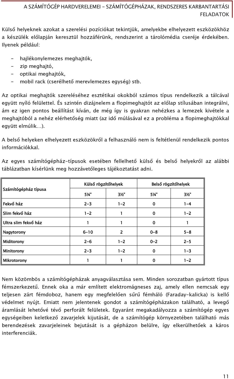 Az optikai meghajtók szereléséhez esztétikai okokból számos típus rendelkezik a tálcával együtt nyíló felülettel.