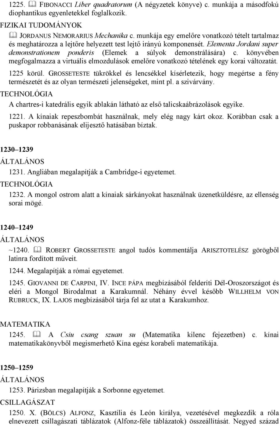 könyvében megfogalmazza a virtuális elmozdulások emelőre vonatkozó tételének egy korai változatát. 1225 körül.