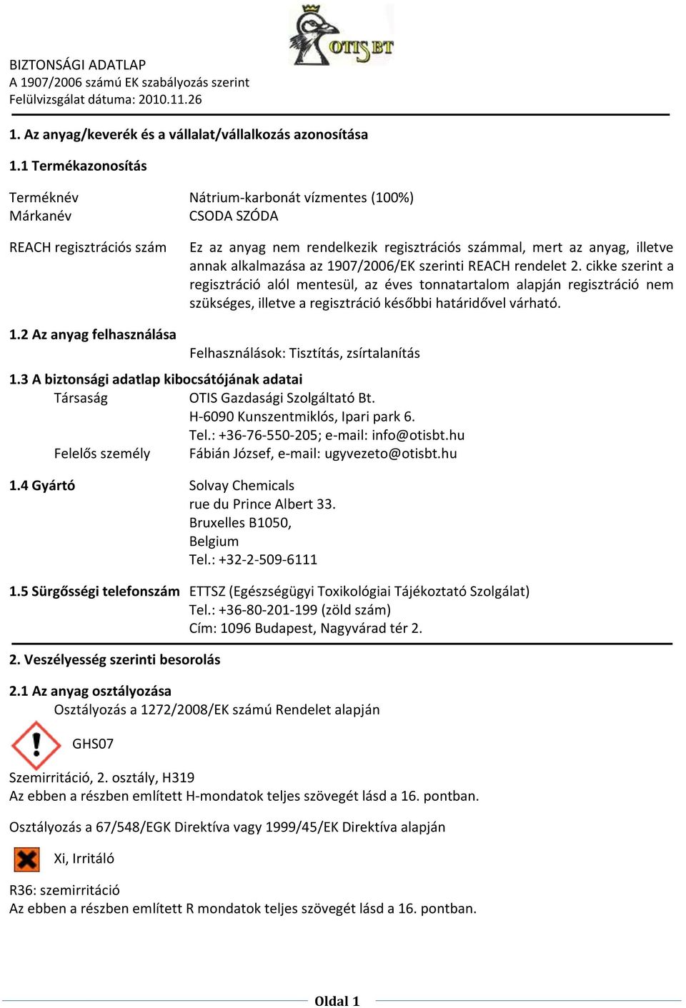 alkalmazása az 1907/2006/EK szerinti REACH rendelet 2.