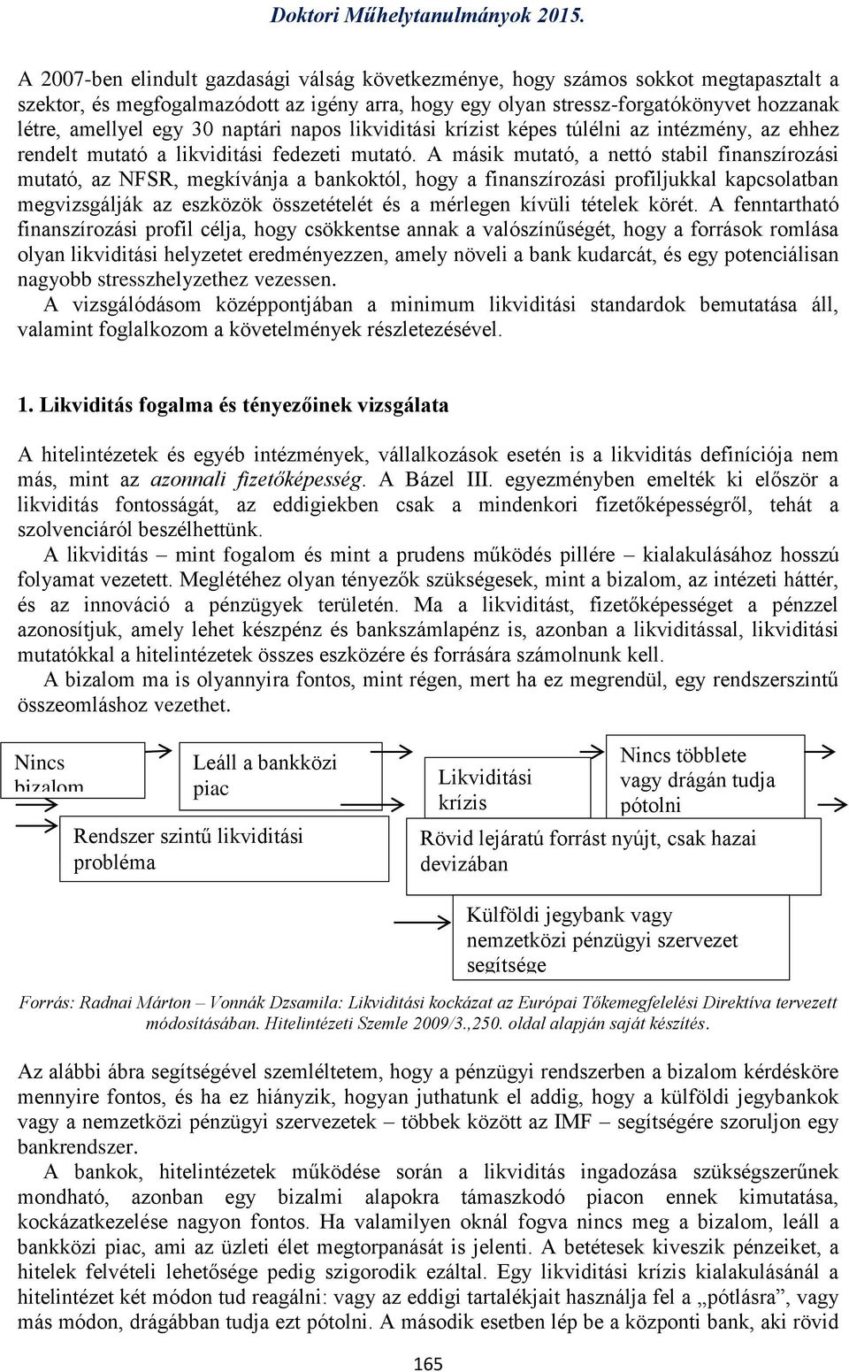 A másik mutató, a nettó stabil finanszírozási mutató, az NFSR, megkívánja a bankoktól, hogy a finanszírozási profiljukkal kapcsolatban megvizsgálják az eszközök összetételét és a mérlegen kívüli