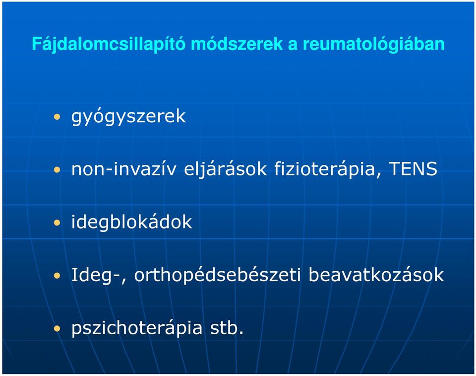 eljárások fizioterápia, TENS idegblokádok