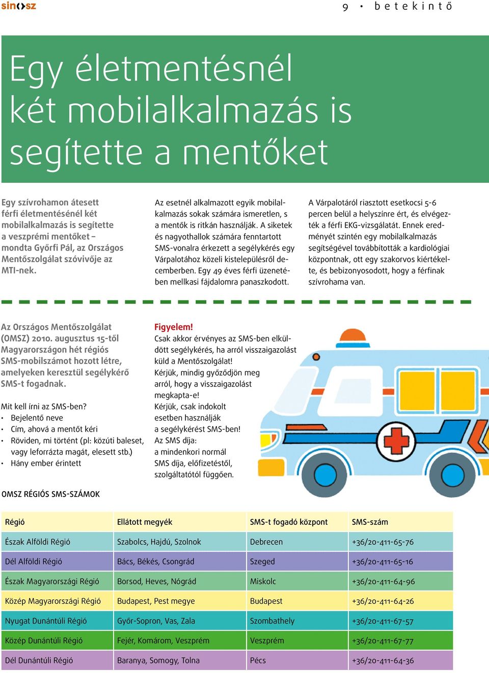 A siketek és nagyothallok számára fenntartott SMS-vonalra érkezett a segélykérés egy Várpalotához közeli kistelepülésről decemberben. Egy 49 éves férfi üzenetében mellkasi fájdalomra panaszkodott.