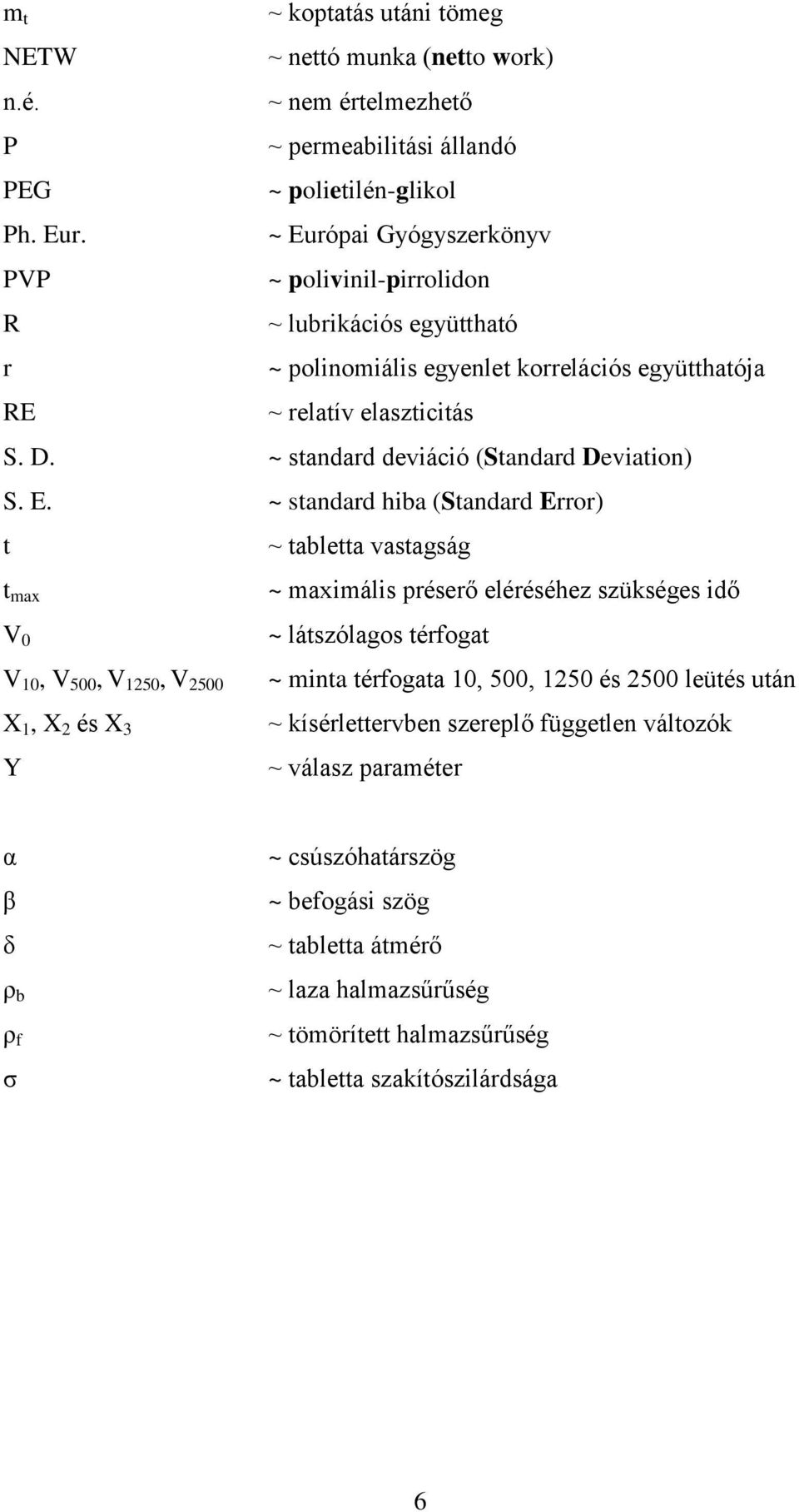 ~ polinomiális egyenlet korrelációs együtthatója ~ relatív elaszticitás S. D. ~ standard deviáció (Standard Deviation) S. E.