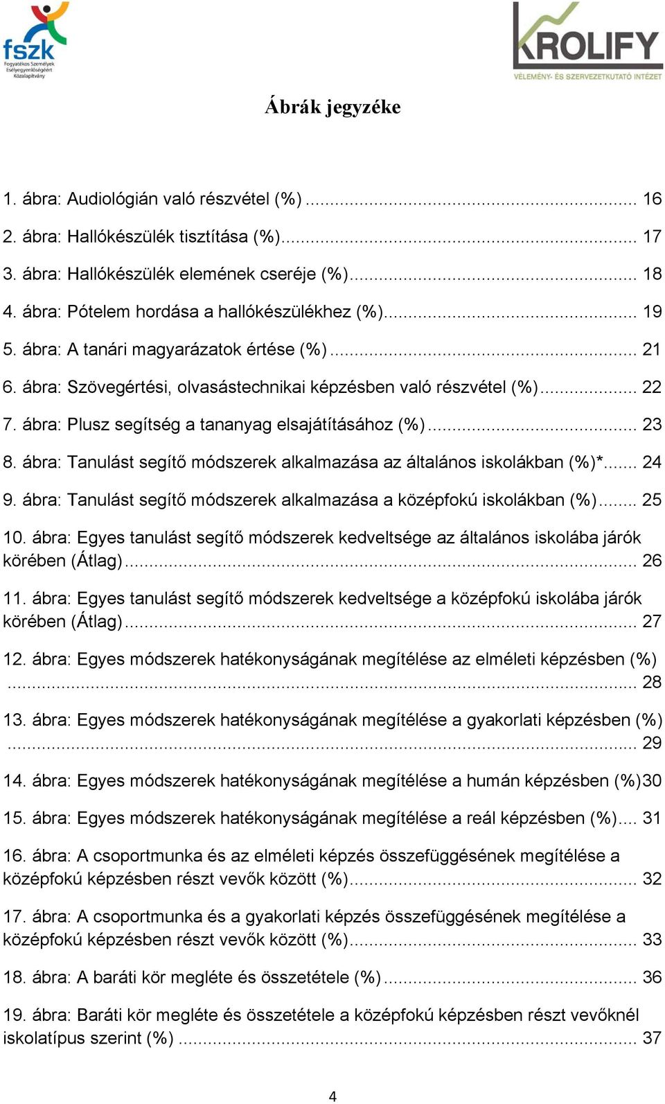 ábra: Plusz segítség a tananyag elsajátításához (%)... 23 8. ábra: Tanulást segítő módszerek alkalmazása az általános iskolákban (%)*... 24 9.