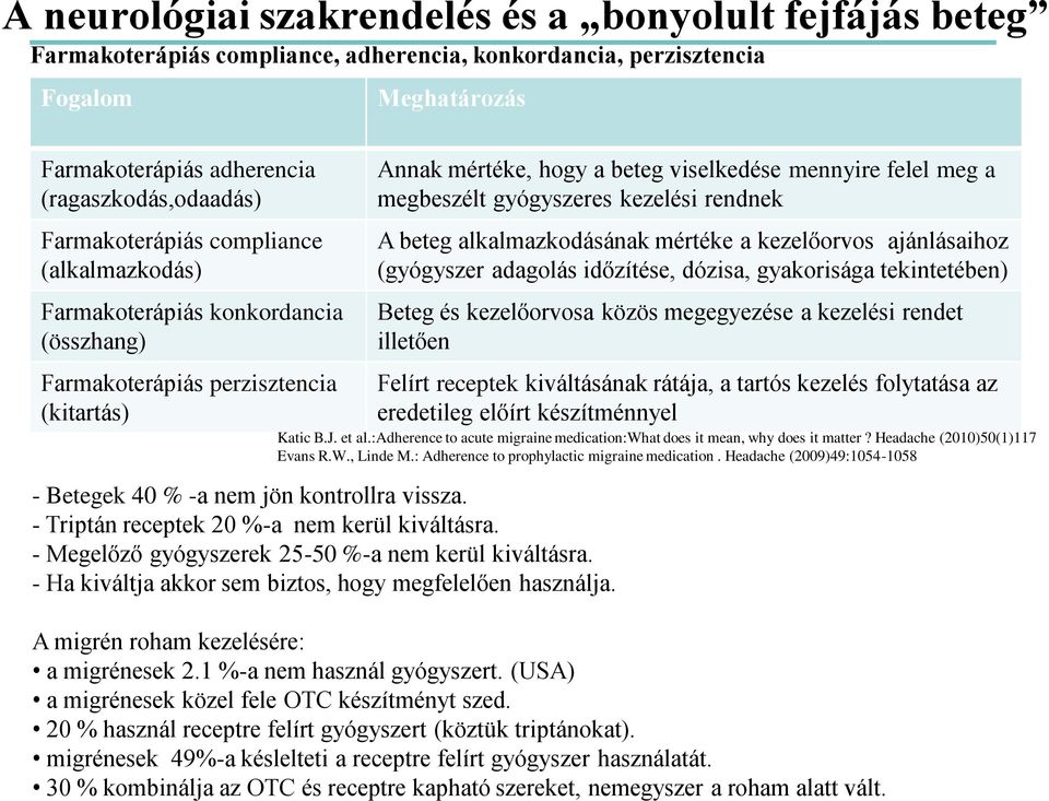 alkalmazkodásának mértéke a kezelőorvos ajánlásaihoz (gyógyszer adagolás időzítése, dózisa, gyakorisága tekintetében) Beteg és kezelőorvosa közös megegyezése a kezelési rendet illetően