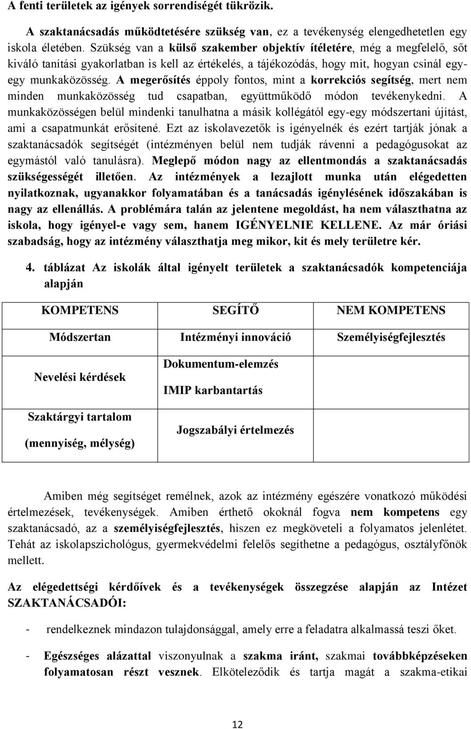 A megerősítés éppoly fontos, mint a korrekciós segítség, mert nem minden munkaközösség tud csapatban, együttműködő módon tevékenykedni.