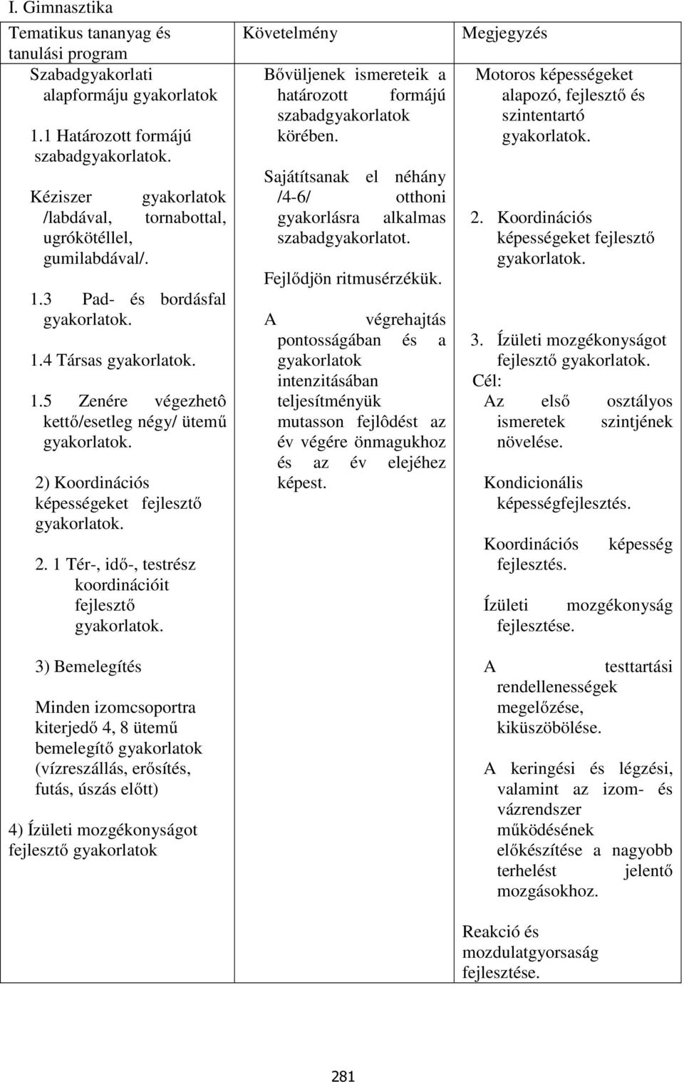 3) Bemelegítés Minden izomcsoportra kiterjedő 4, 8 ütemű bemelegítő gyakorlatok (vízreszállás, erősítés, futás, úszás előtt) 4) Ízületi mozgékonyságot fejlesztő gyakorlatok Bővüljenek ismereteik a