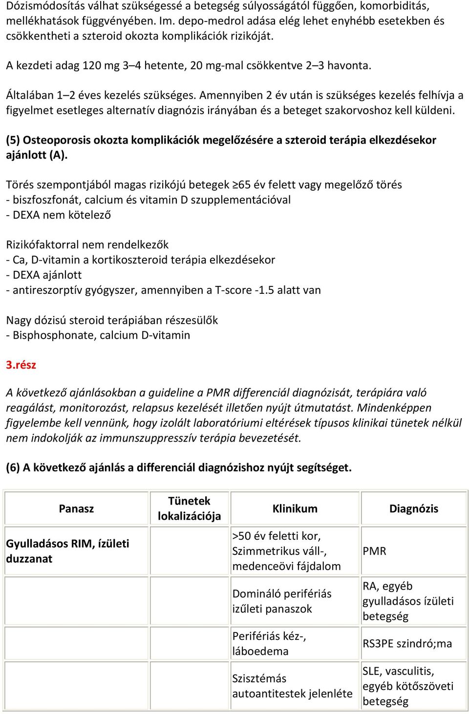 Általában 1 2 éves kezelés szükséges. Amennyiben 2 év után is szükséges kezelés felhívja a figyelmet esetleges alternatív diagnózis irányában és a beteget szakorvoshoz kell küldeni.